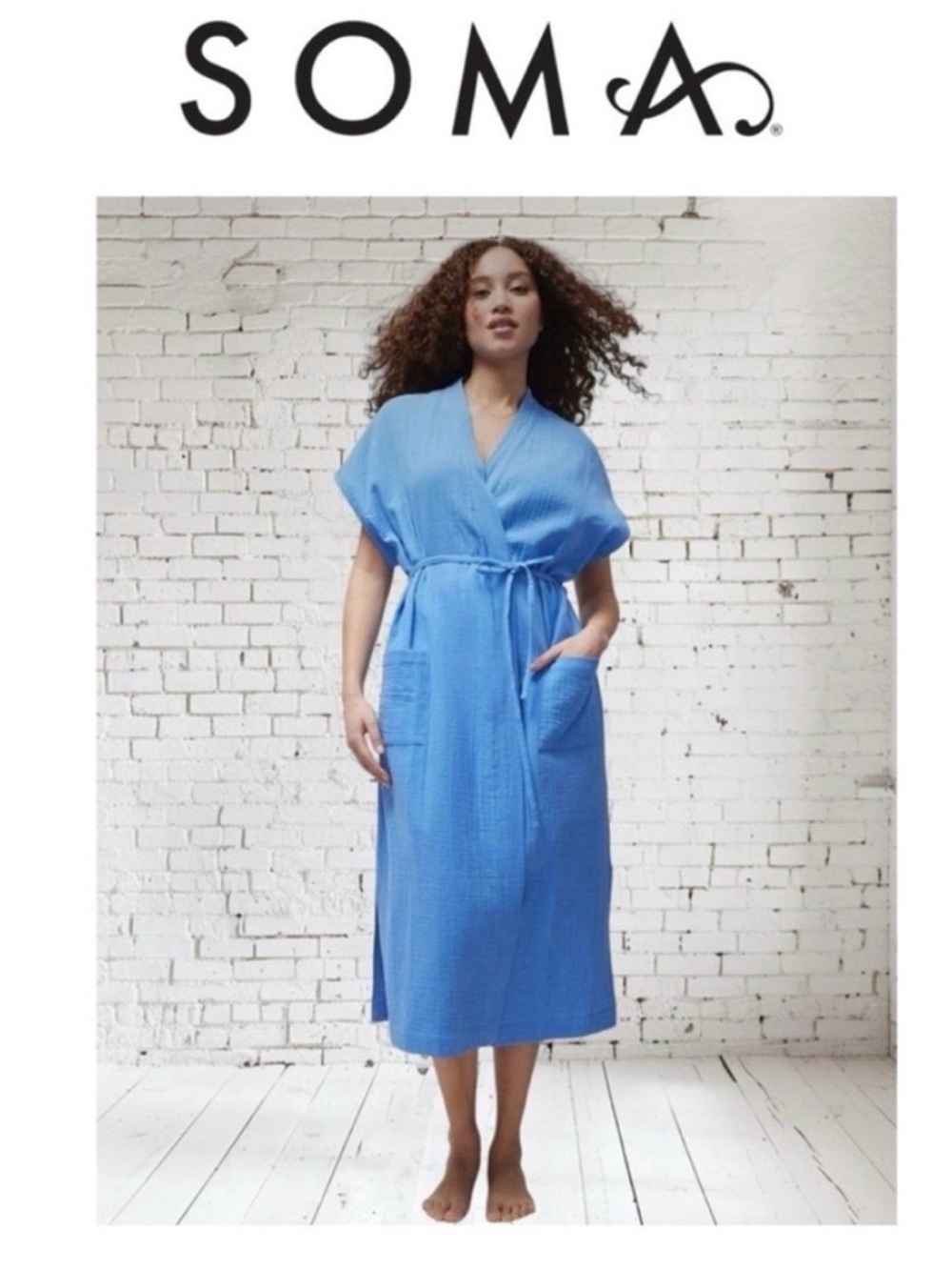 New Soma Cotton Gauze Robe/Lounge dress